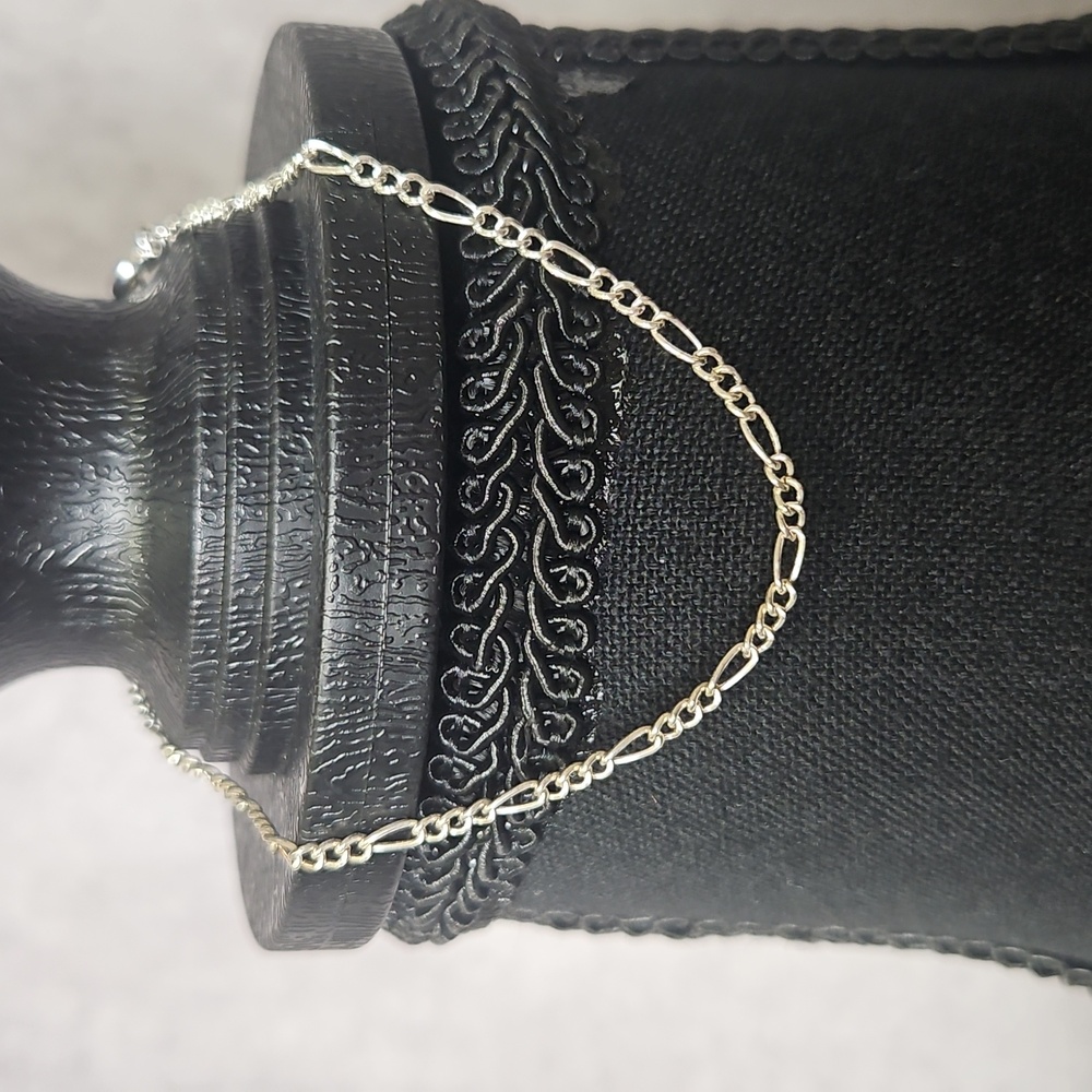 Dainty Silver Figaro Link Pattern Anklet/Ankle Bracelet